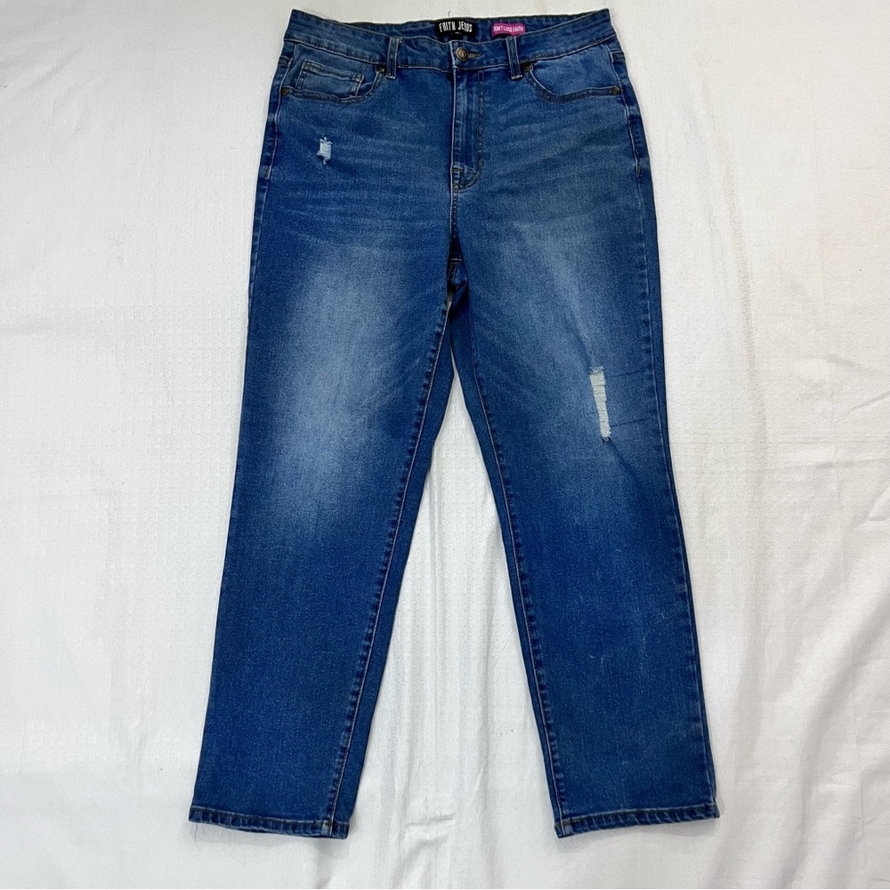 Faith jeans ladies Blue Straight Leg Jeans size 12